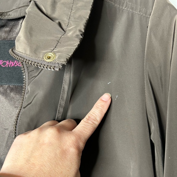 Betsey Johnson Brown Ruffle Edge Coat Size XS *missing hood button - Picture 10 of 16